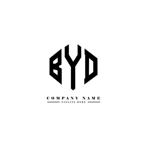 création de logo de lettre byd avec forme de polygone. byd conception ...