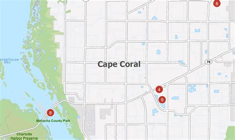 Cape Coral Neighborhoods Map