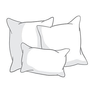 Artistic Vector Sketch Of Isolated White Bed Pillow Vector, Scribble ...