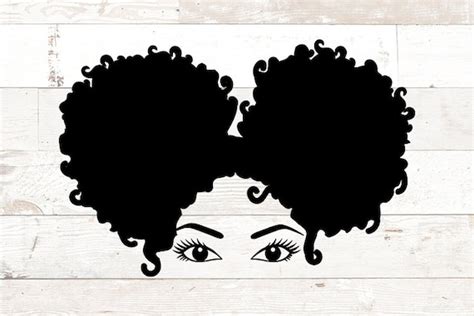 Pretty Afro Puffs Woman Clipart, Beautiful Black Woman, Instant ...