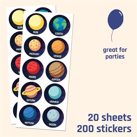 Space - Kids' Sticker Set - TownStix