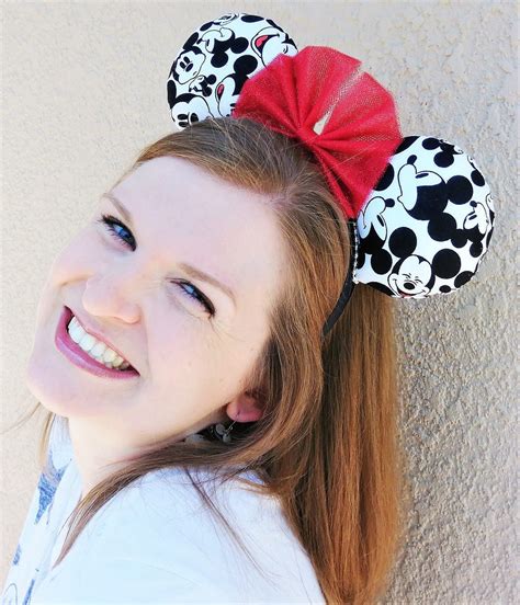 Black and White Mouse Ears Classic Ears Seeyaearsoon - Etsy