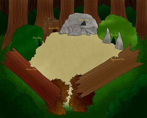 Thunderclan Camp Map by Puddlepawproductions on DeviantArt