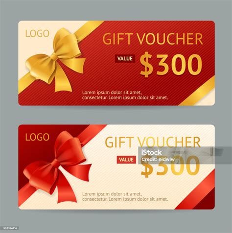 Gift Voucher Template Vector Stock Illustration - Download Image Now ...