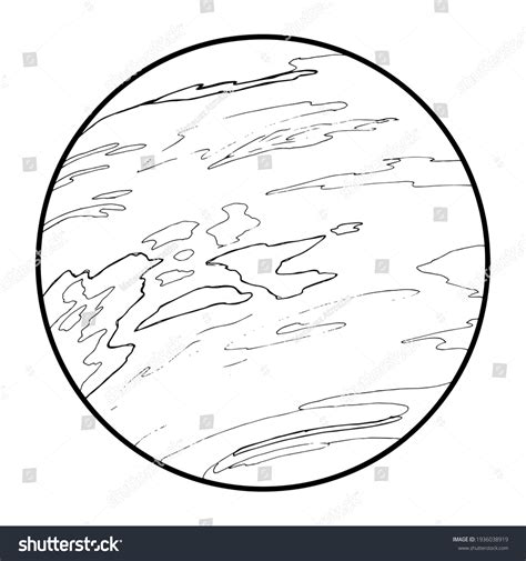 Drawing Venus Hand Sketch Planet Solar Stock Vector (Royalty Free ...