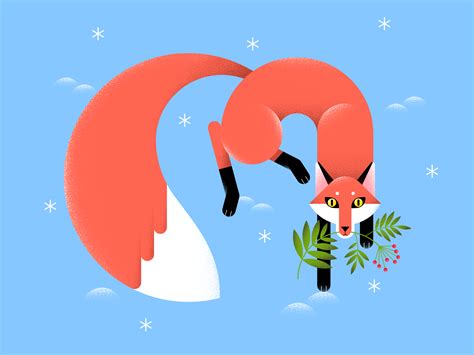 Winter Fox by Viktorija Grachkova on Dribbble