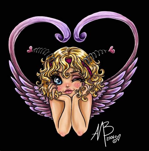 little cupid girl colored by Harpyqueen on DeviantArt Angels And Demons, Illustration Girl, Cool ...