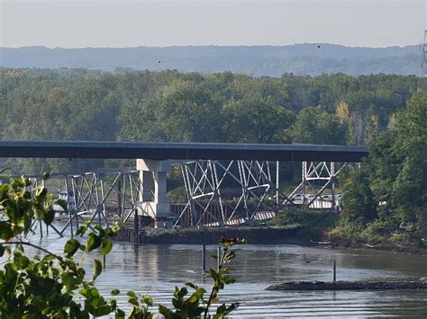 Rocheport I-70 Bridge demolition flotilla and aftermath : r/missouri