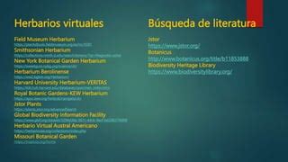 Base de datos biodiversidad flora y fauna | PPT