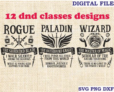 Dnd Svg Dnd Class Emblems Bundle Pack 12 Pcs Dungeons and - Etsy Australia