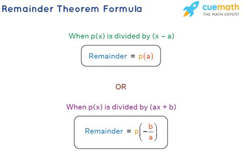 Remainder Theorem - Polynomials, Statement, Proof, Examples