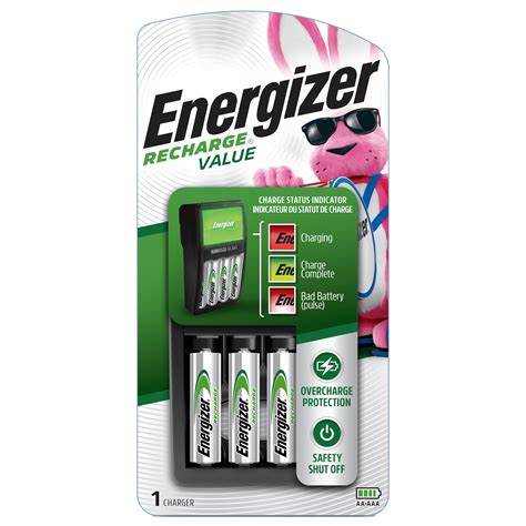 Energizer Recharge Value Charger for NiMH Rechargeable AA and AAA ...