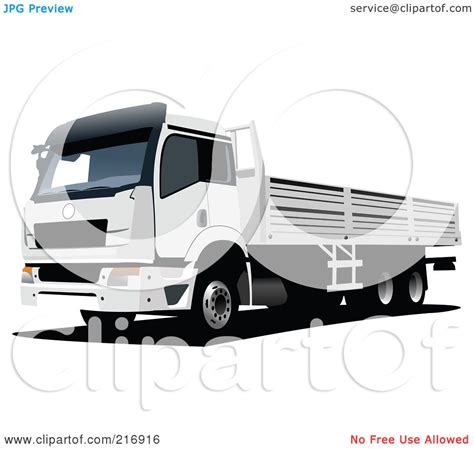 Royalty-Free (RF) Clipart Illustration of a White Lorry Truck by leonid ...