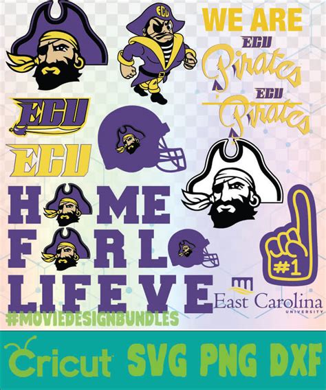 ECU PIRATES FOOTBALL NCAA LOGO SVG, PNG, DXF - Movie Design Bundles