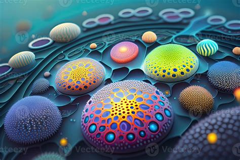 Bacteria Cell Microscope Background Illustration 25521989 Stock Photo ...