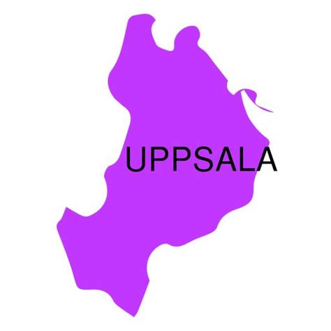 the map of uppsala with its name in black on a white background illustration
