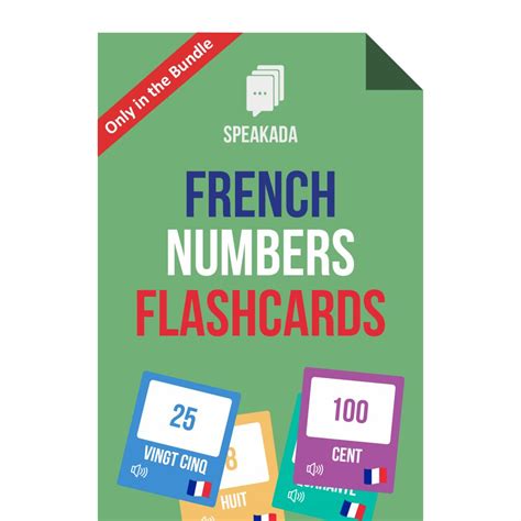 Counting in French with French Numbers Flashcards | SPEAKADA