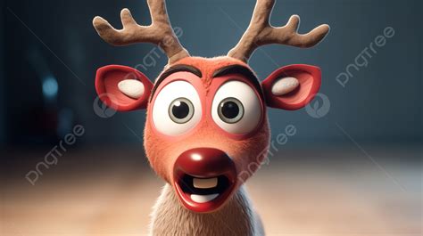 Rudolph The Rudolph Reindeer Character From Rudolph The Rudolph Movie Is Looking In The ...