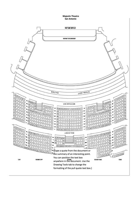 Majestic Theater San Antonio Seating Chart printable pdf download