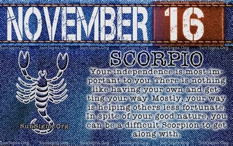 November 16 Birthday Horoscope Personality | Sun Signs