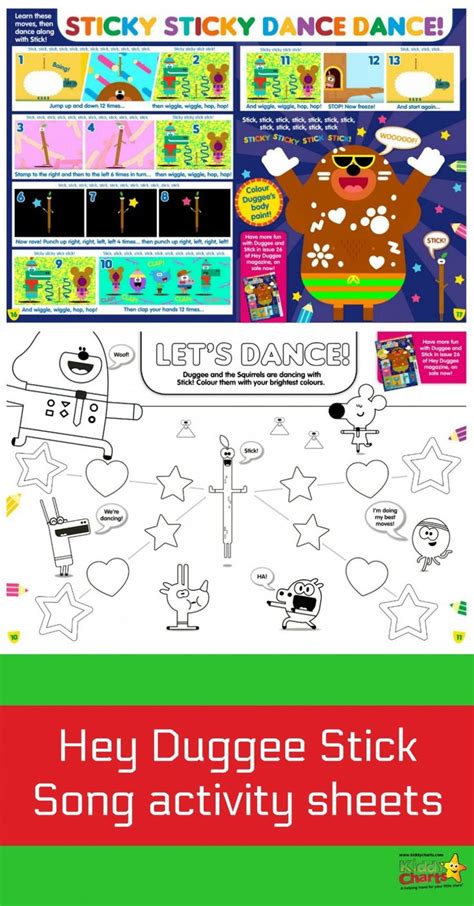 Hey Duggee Stick Song activity sheets | Activity sheets, Activities ...