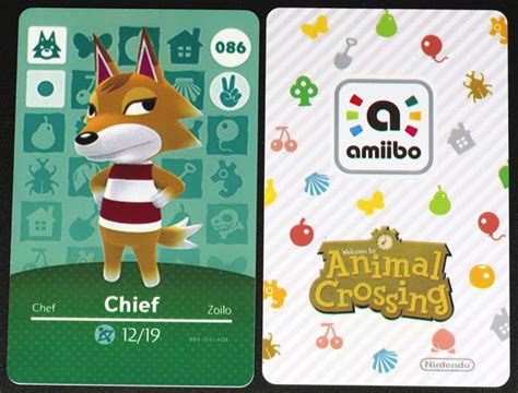 Chief #086 Animal Crossing Amiibo Card – Villager Cards