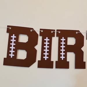 Football Happy Birthday Banner Football Birthday Party Football Party ...