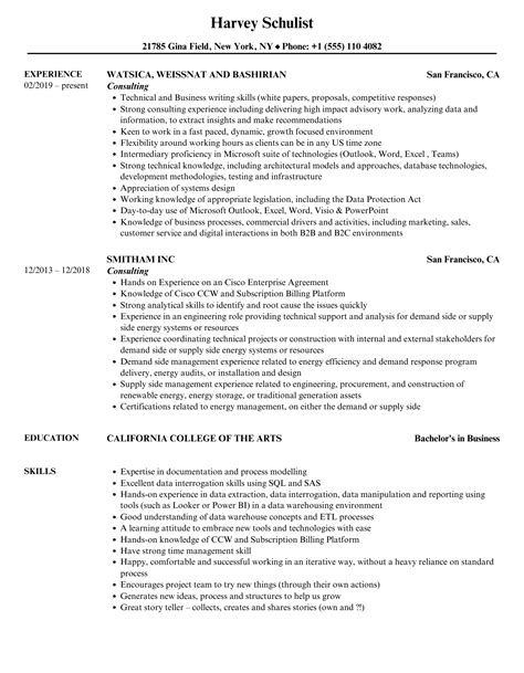 Consulting Resume Samples | Velvet Jobs