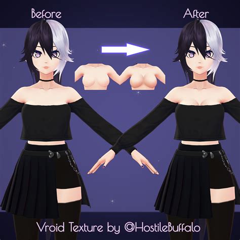 Vroid Cleavage Texture Vtuber Body Textures for Vroid Studio UPDATED - Etsy Ireland