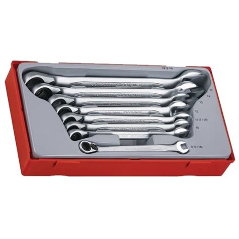 Teng Tools Ratchet Ring Combination Spanner Set (8 Piece) | RSIS