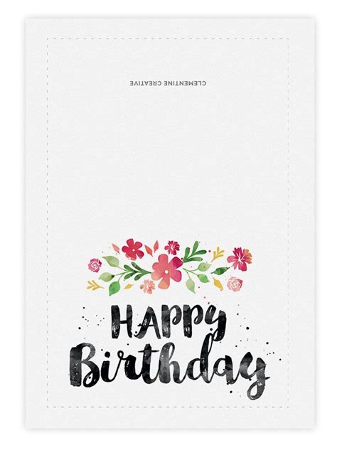 Printable Birthday Card - Spring Blossoms | Fuentes para letras de ...