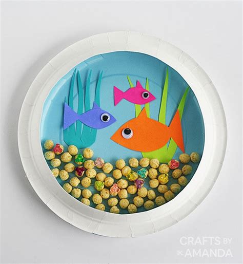 Paper Plate Aquarium Craft - Crafts by Amanda Crafts by Amanda