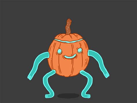 Pumpkin Ghoul Dance! by Beardy Glasses on Dribbble