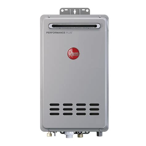 Rheem 9.5 GPM Liquid Propane Gas Mid Efficiency Outdoor Tankless Water ...