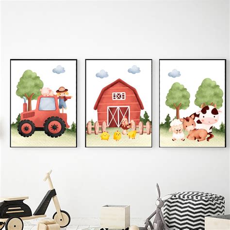 Farm Animal Printable Wall Art Digital Download Farm Wall - Etsy