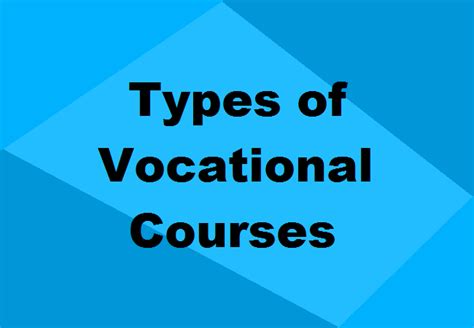 Different Types of Vocational Training Courses after 10th