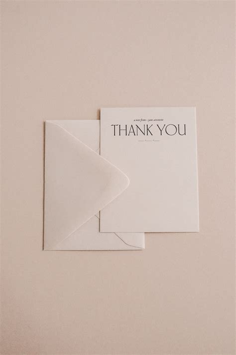 Personalized Minimal and Modern Thank You Card, Luxury Aesthetic | Modern stationery ...