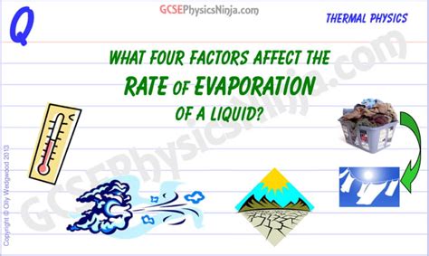 43. Factors affecting the rate of evaporation - GCSEPhysicsNinja.com