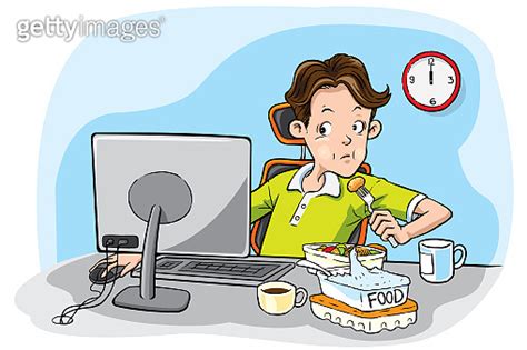 She works from home to reduce her risk of getting COVID-19, cartoon ...