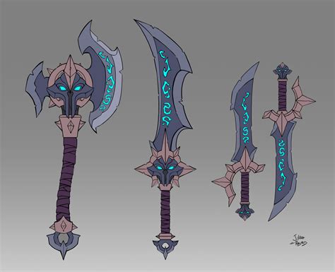 ArtStation - Death Knight weapons