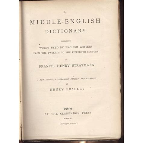 A Middle-English Dictionary | Oxfam GB | Oxfam’s Online Shop