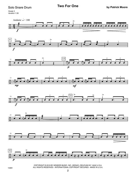 Free Snare Drum Solo Sheet Music - Schinstine Recital Suite For Solo ...