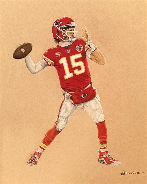 I just completed my colored pencil drawing of Patrick Mahomes! : r ...