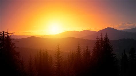 Sunrise Behind The Mountains Wallpaper - HooDoo Wallpaper