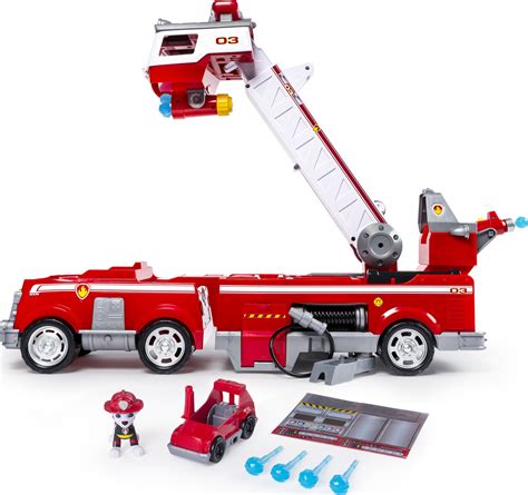 PAW Patrol Ultimate Rescue Fire Truck with Extendable 2 ft. Tall Ladder, for Ages 3 and Up ...