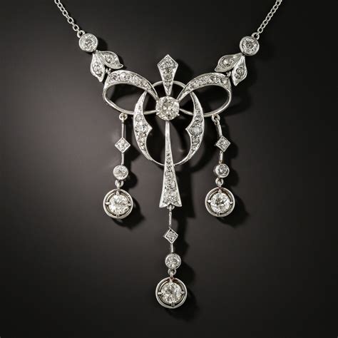 Edwardian Diamond Lavalière Necklace