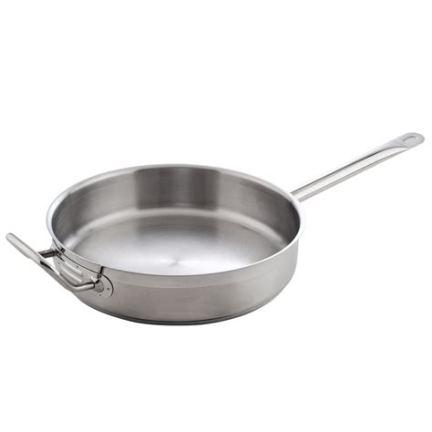 7 Qt. Stainless Steel Saute Pan with Lid and Helper Handle