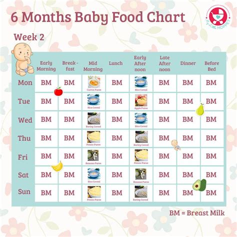 6 Months Baby Food Chart - with Detailed Delicious Indian Recipes ...