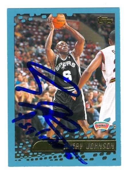 Avery Johnson autographed Basketball Card (San Antonio Spurs) 1997 Fleer #6