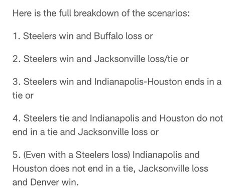 5 playoff scenarios : r/steelers